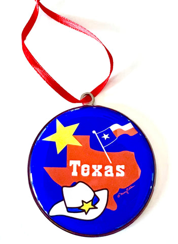 Texas Christmas Ornament Texas State