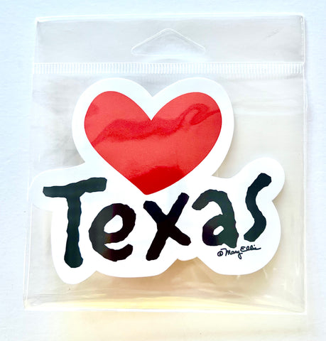 Texas Sticker Heart Love