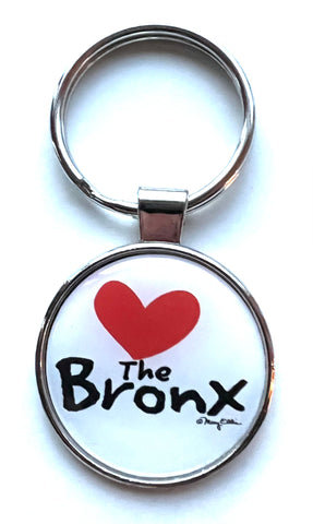 The Bronx New York Keychain Heart