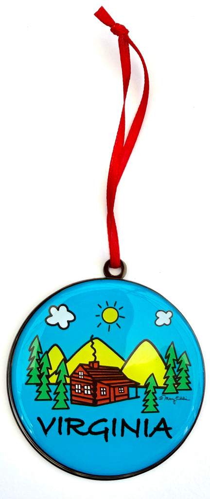Virginia Cabin Christmas Ornament