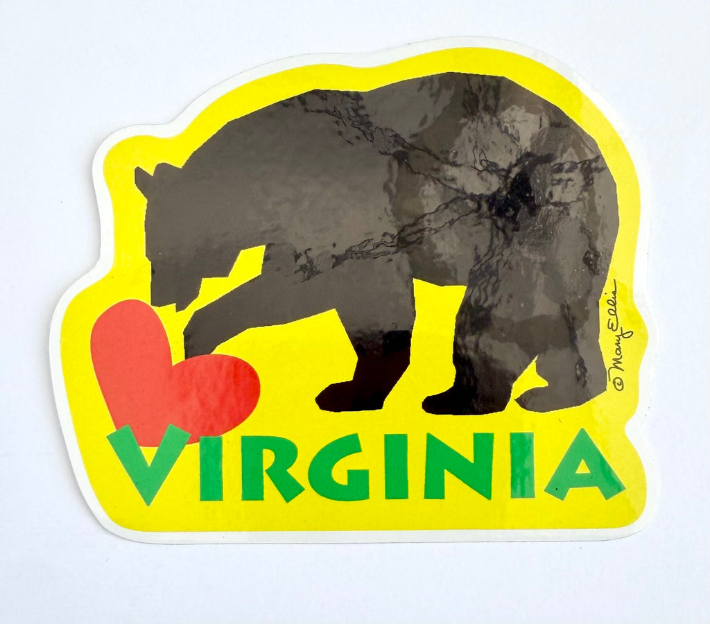 Virginia Bear Heart Sticker
