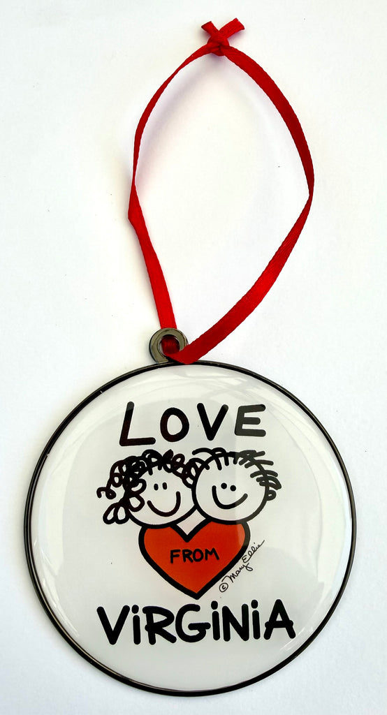 Virginia Love From Christmas Ornament