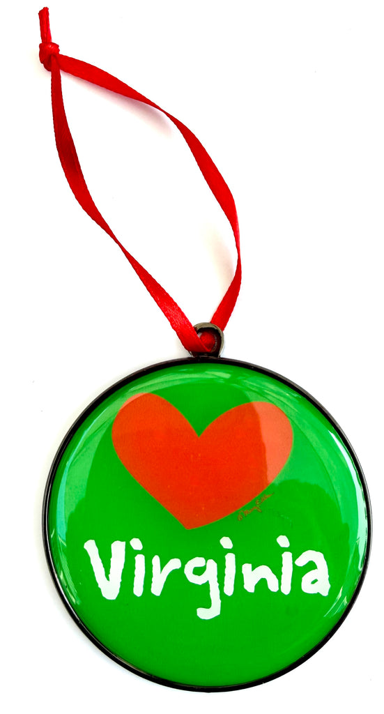 Virginia Heart Christmas Ornament