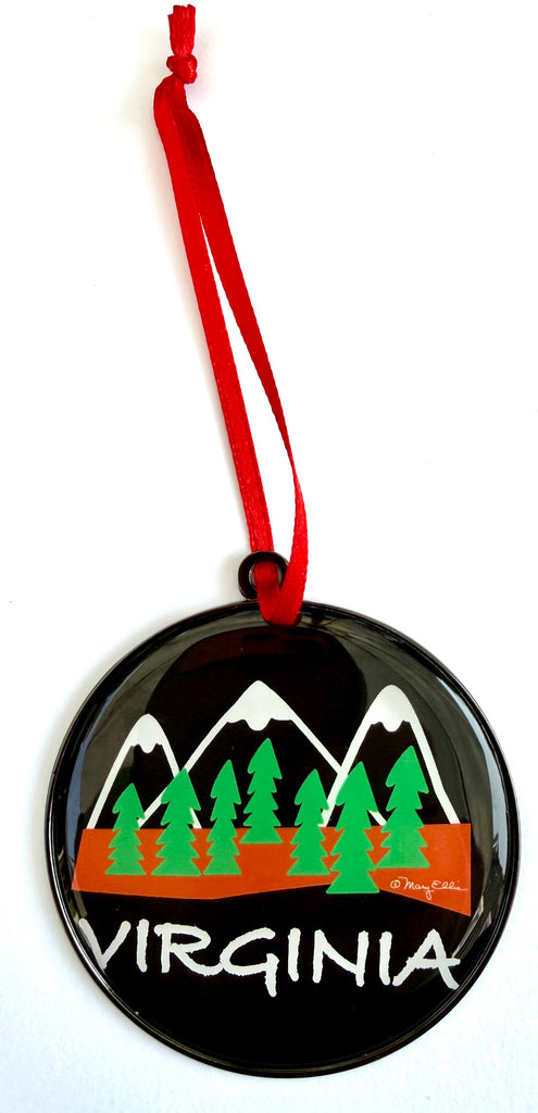 Virginia Mountains Christmas Ornament