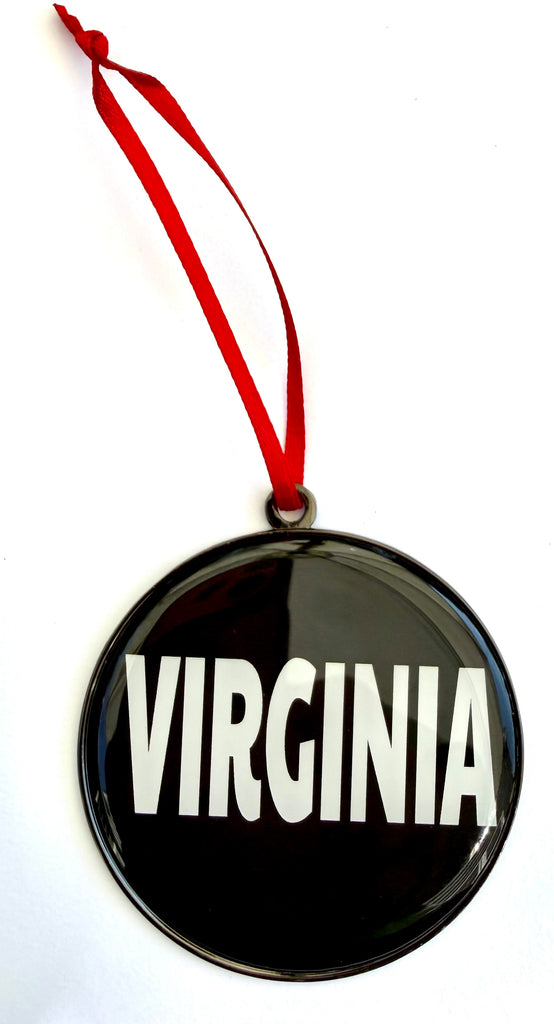 Virginia Text Graphic Christmas Ornament
