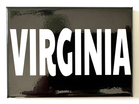 Virginia Black Text Graphic Magnet