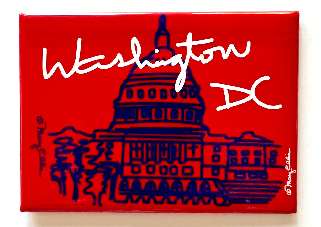 Washington DC Capitol Script Magnet