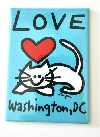 Washington DC Cat Love Magnet