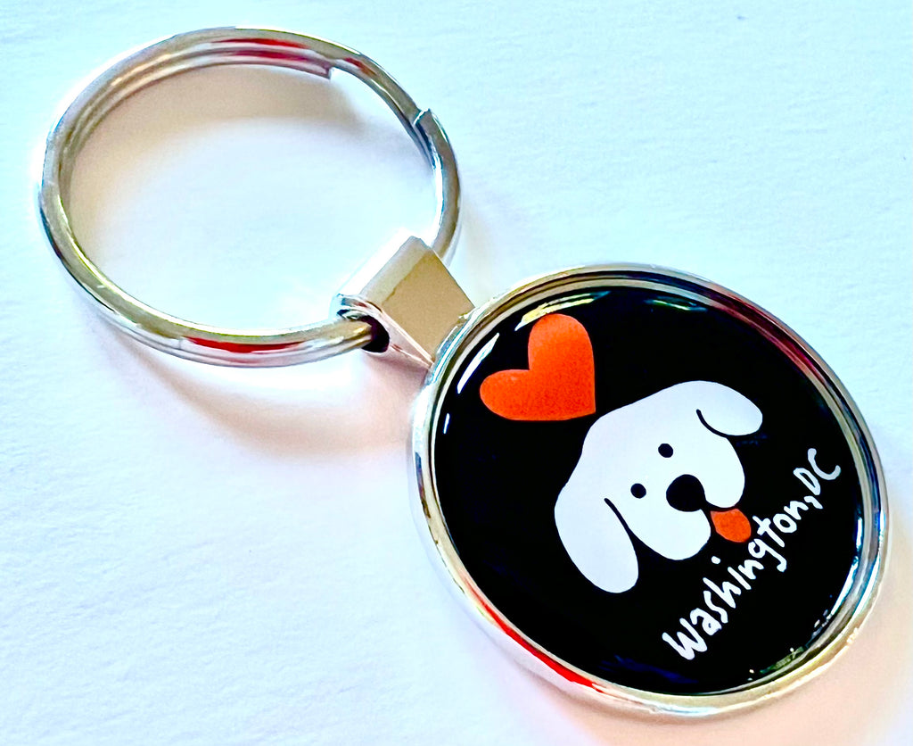 Washington DC Dog Keychain