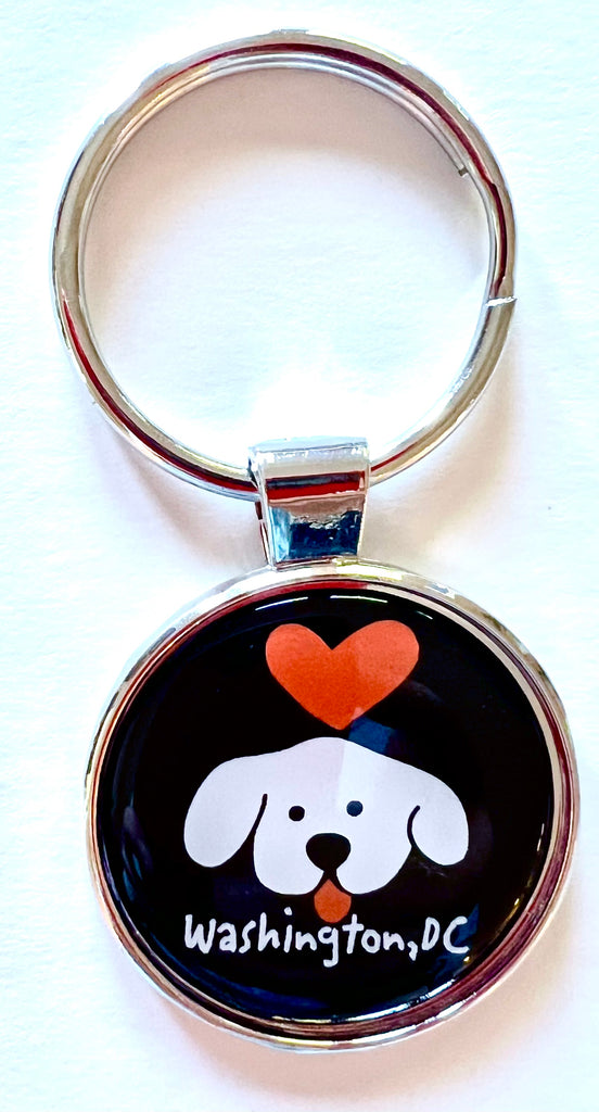 Washington DC Dog Keychain