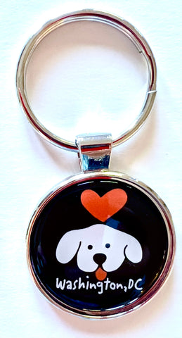 Washington DC Dog Keychain