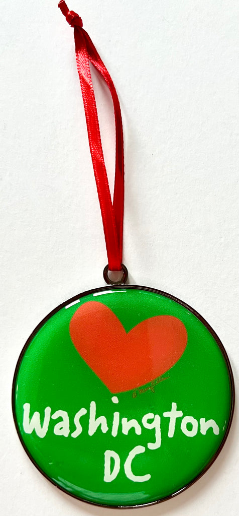 Washington DC Christmas Ornament Heart