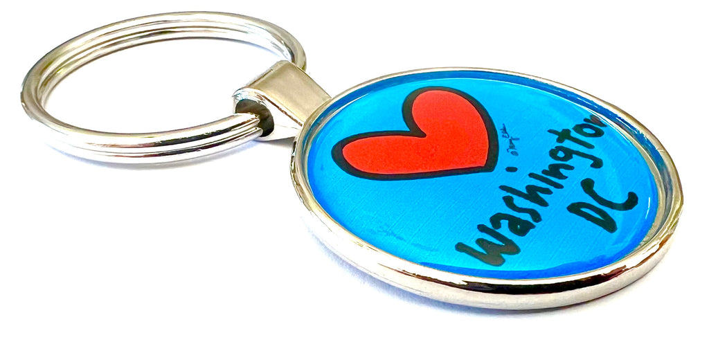 Washington DC Heart Keychain