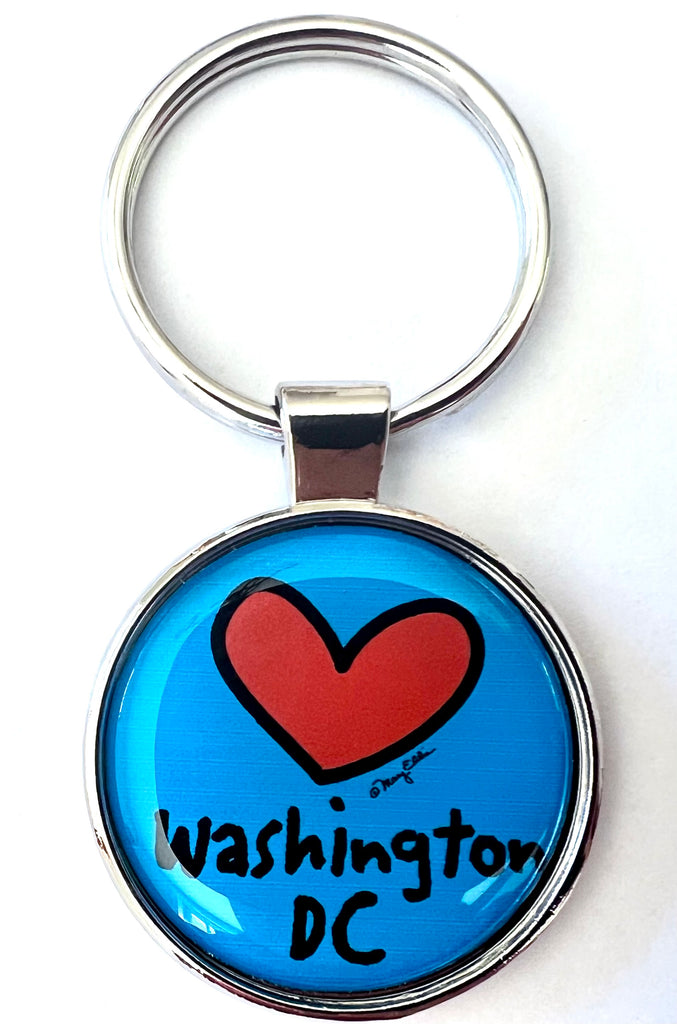 Washington DC Heart Keychain