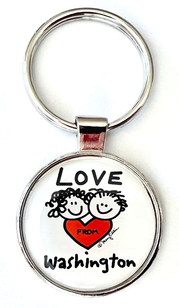 Washington DC Keychain Love From Faces
