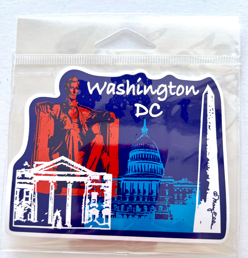 Washington DC Landmarks Blue Sticker