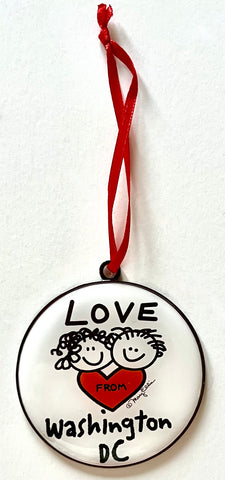 Washington DC Christmas Ornament Love From