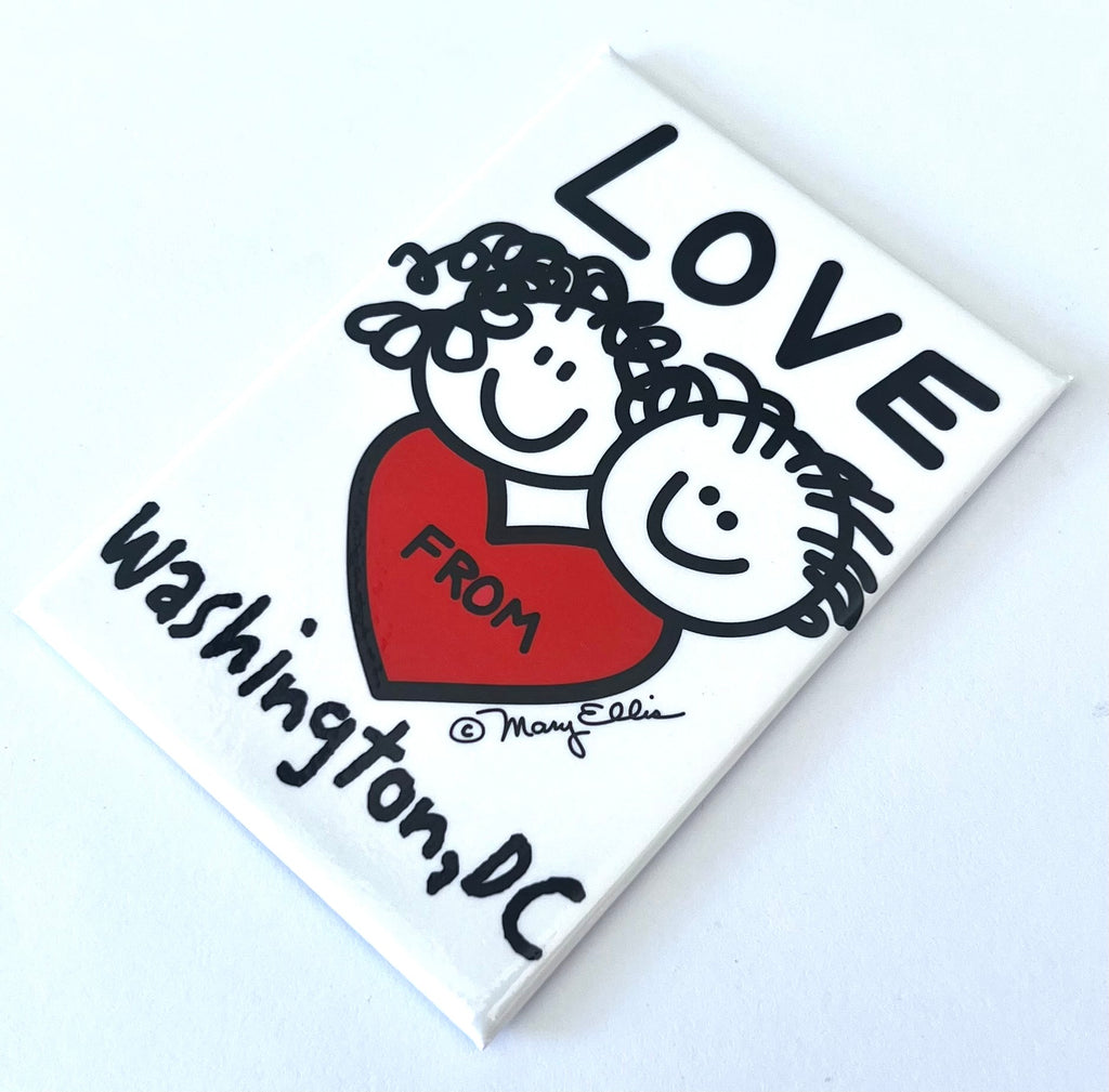 Love From Washington DC Faces Magnet