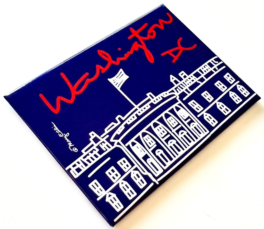 Washington DC White House Script Magnet