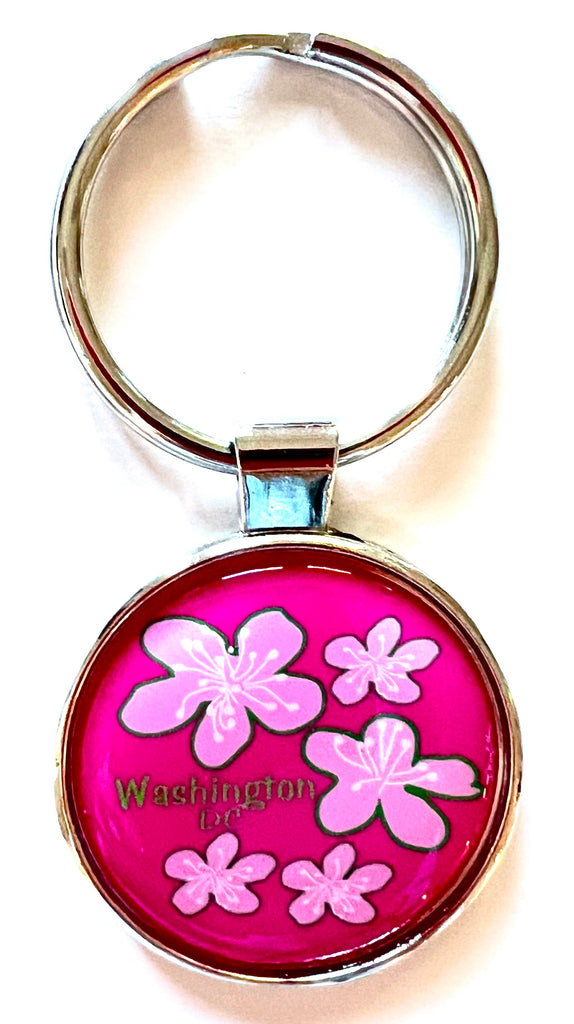 Washington DC Cherry Blossoms Pink Keychain