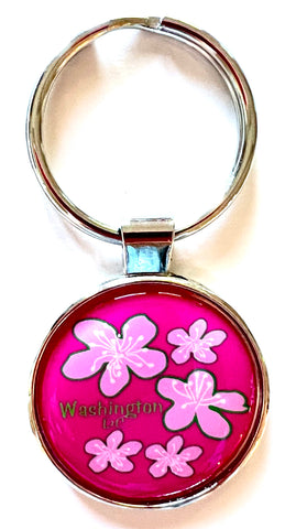 Washington DC Cherry Blossoms Pink Keychain