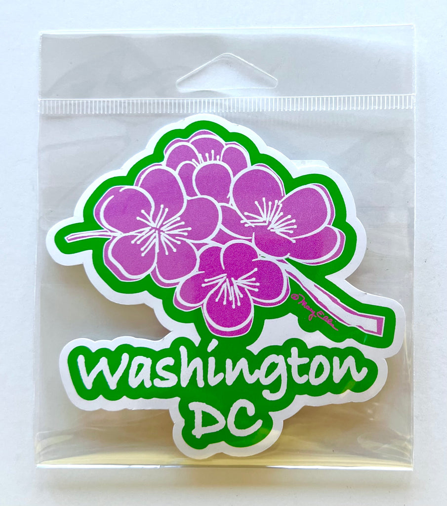 Washington DC Sticker Cherry Blossoms
