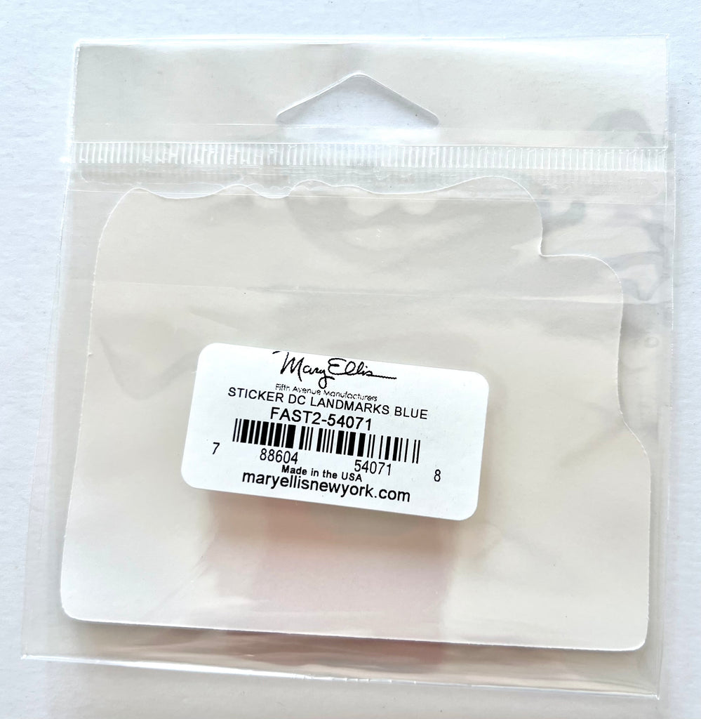 Washington DC Landmarks Blue Sticker