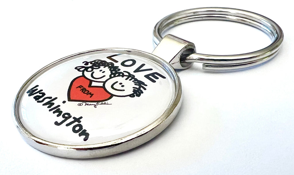 Washington DC Keychain Love From Faces
