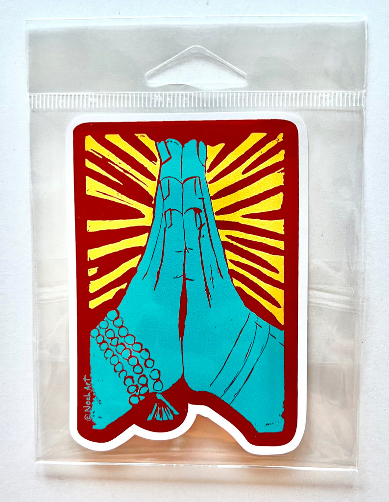 Namaste Prayer Hands Yoga Sticker