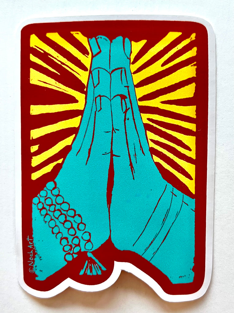 Namaste Prayer Hands Yoga Sticker