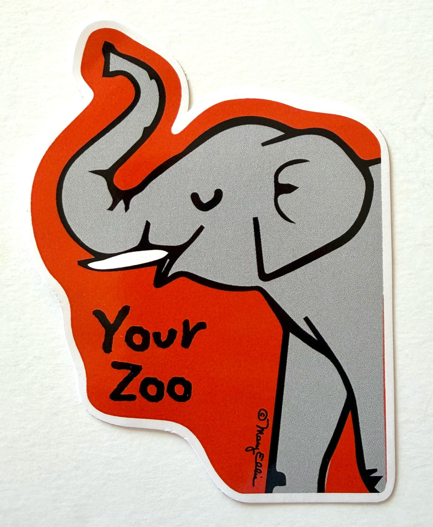 Elephant Custom Sticker Your Zoo