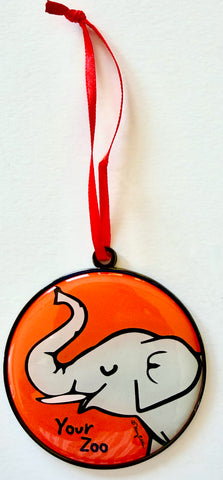 Elephant Custom Zoo Christmas Ornament Gift