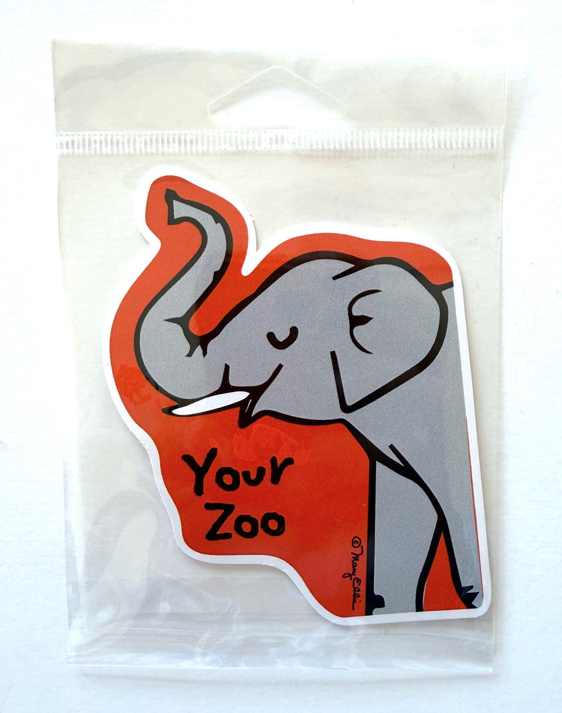 Elephant Custom Sticker Your Zoo