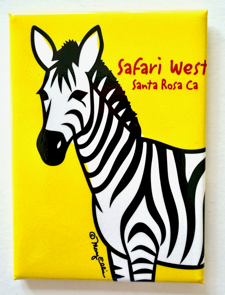 Zebra Zoo Custom Magnet