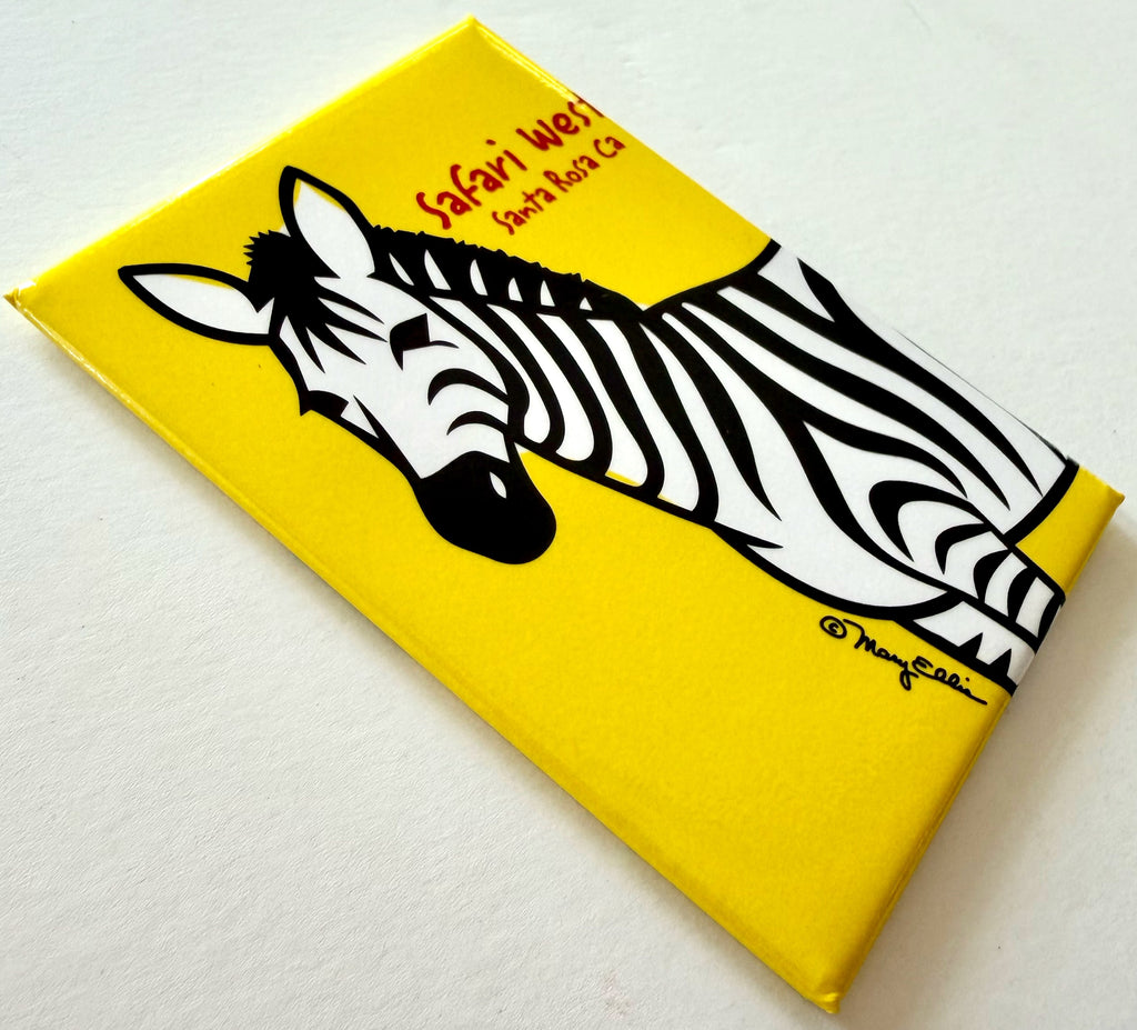 Zebra Zoo Custom Magnet