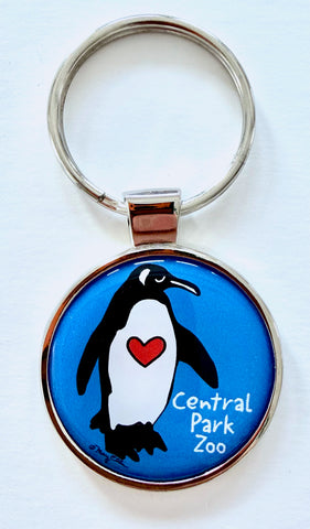 Penguin Custom Zoo Aquarium Keychain