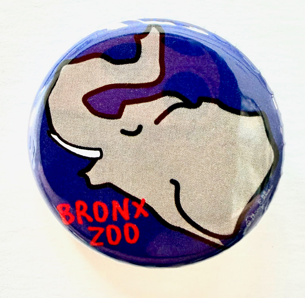 Cute Elephant Custom Zoo Animal Button