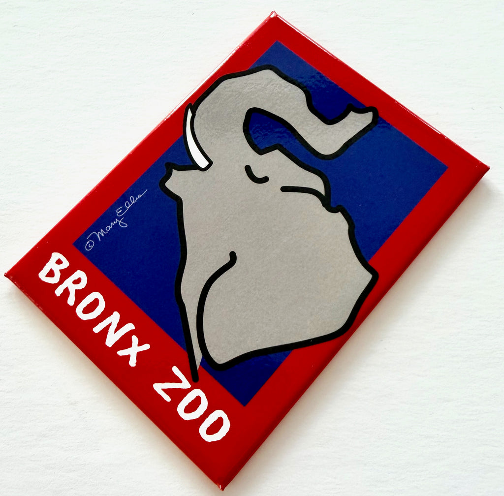 Cute Elephant Custom Zoo Magnet