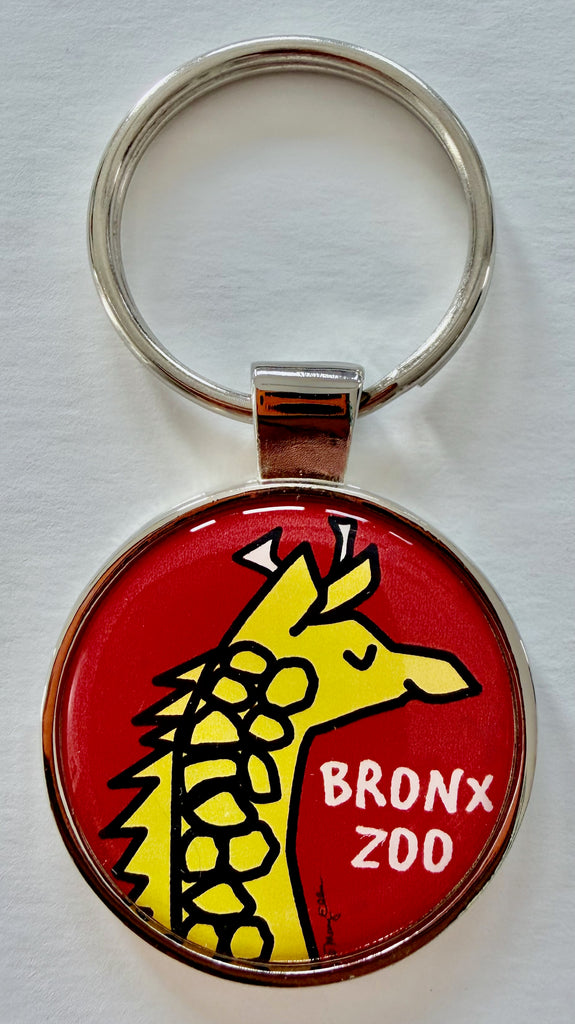 Giraffe Custom Zoo Keychain