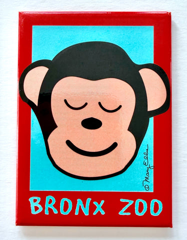 Cute Monkey Custom Zoo Magnet