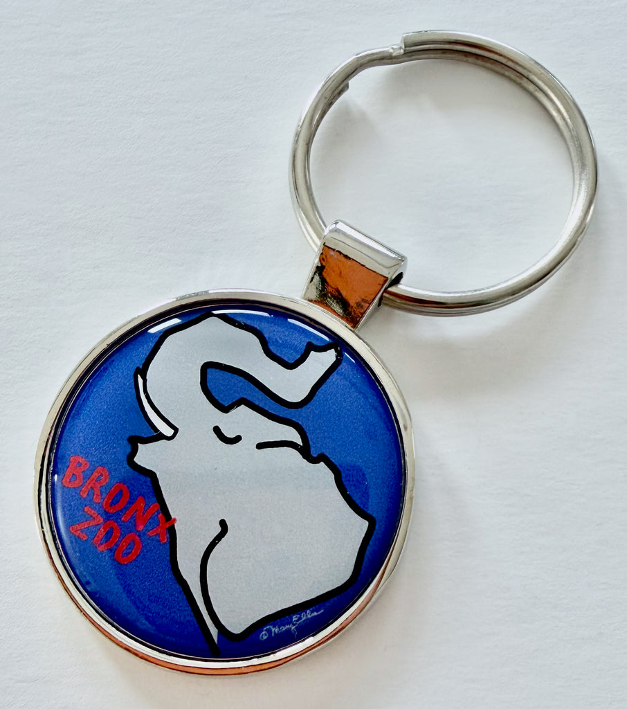Cute Elephant Zoo Custom Keychain