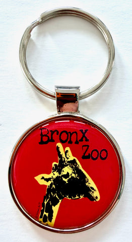 Giraffe Zoo Custom Keychain