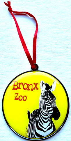 Zebra Custom Zoo Christmas Ornament Gift