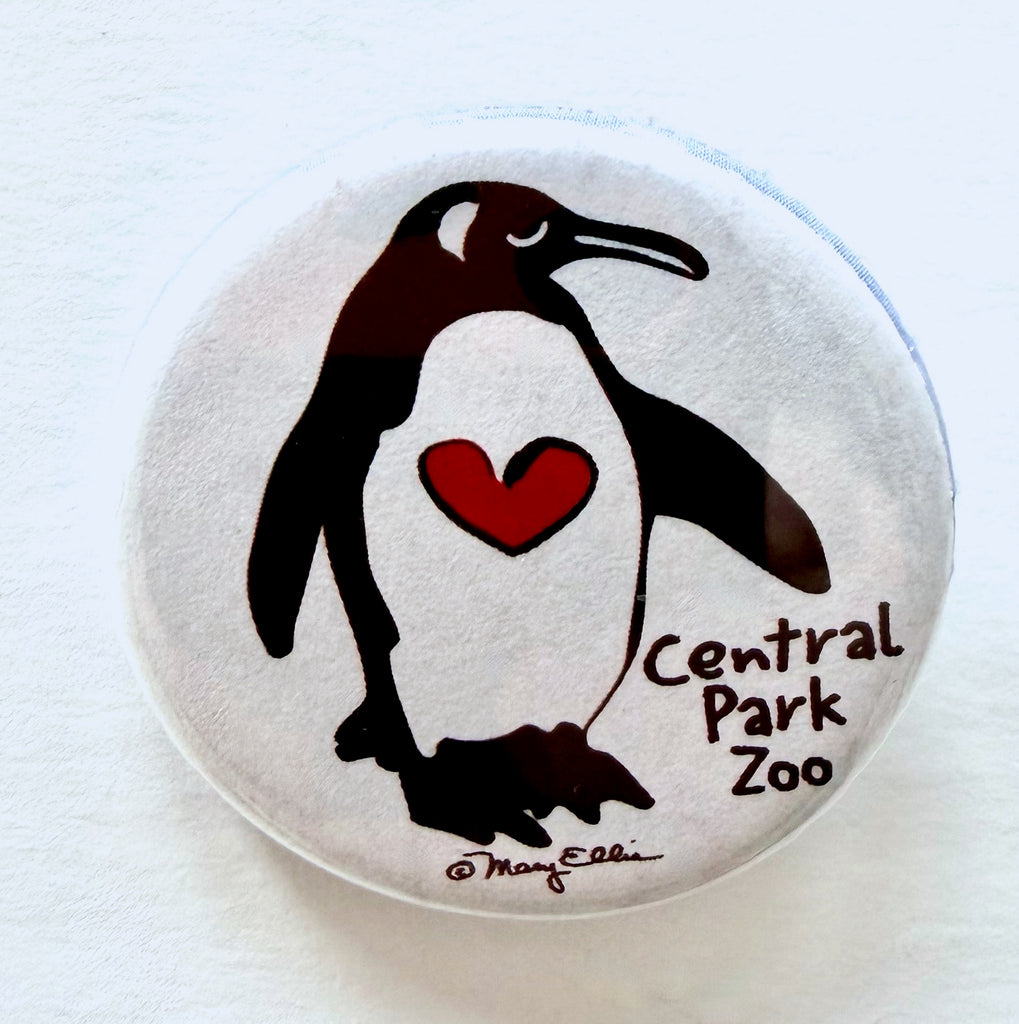 Penguin Heart Custom Zoo Animal Button