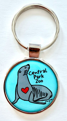Sea Lion Custom Zoo Aquarium Keychain