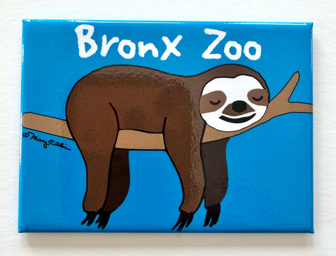 Cute Sloth Custom Zoo Magnet