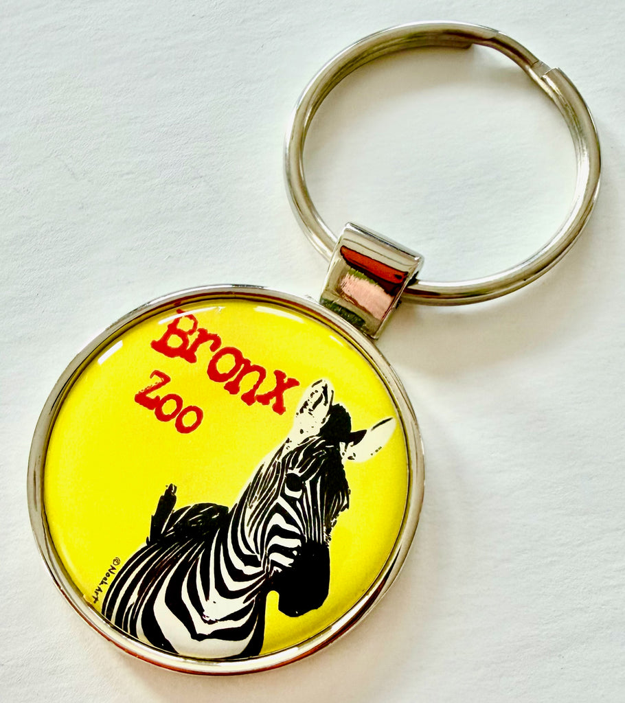 Zebra Zoo Custom Keychain