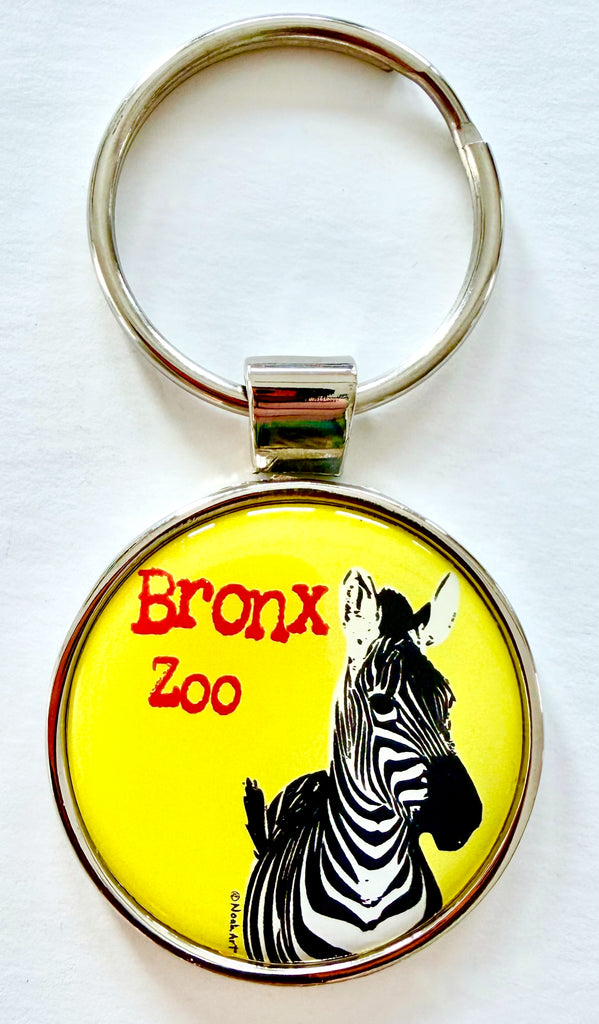 Zebra Zoo Custom Keychain