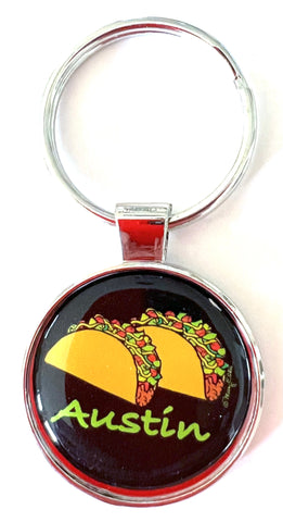 Austin Texas Keychain Tacos