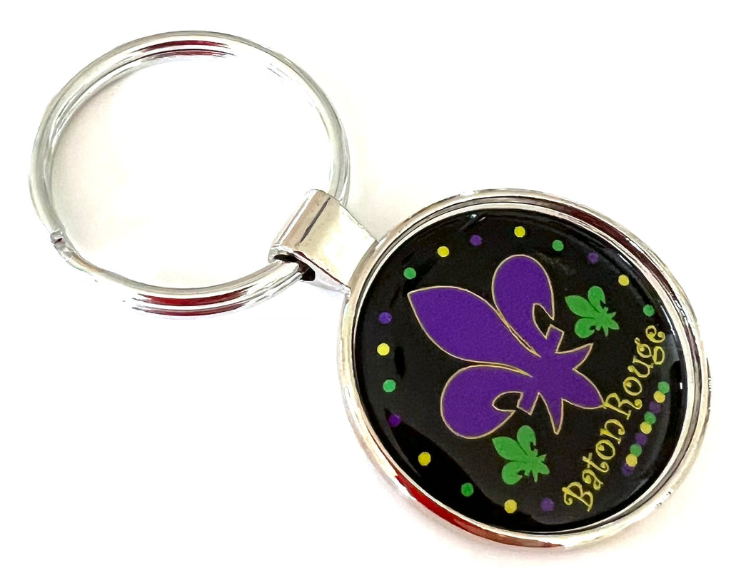 Baton Rouge Louisiana Keychain Fleur-de-lis